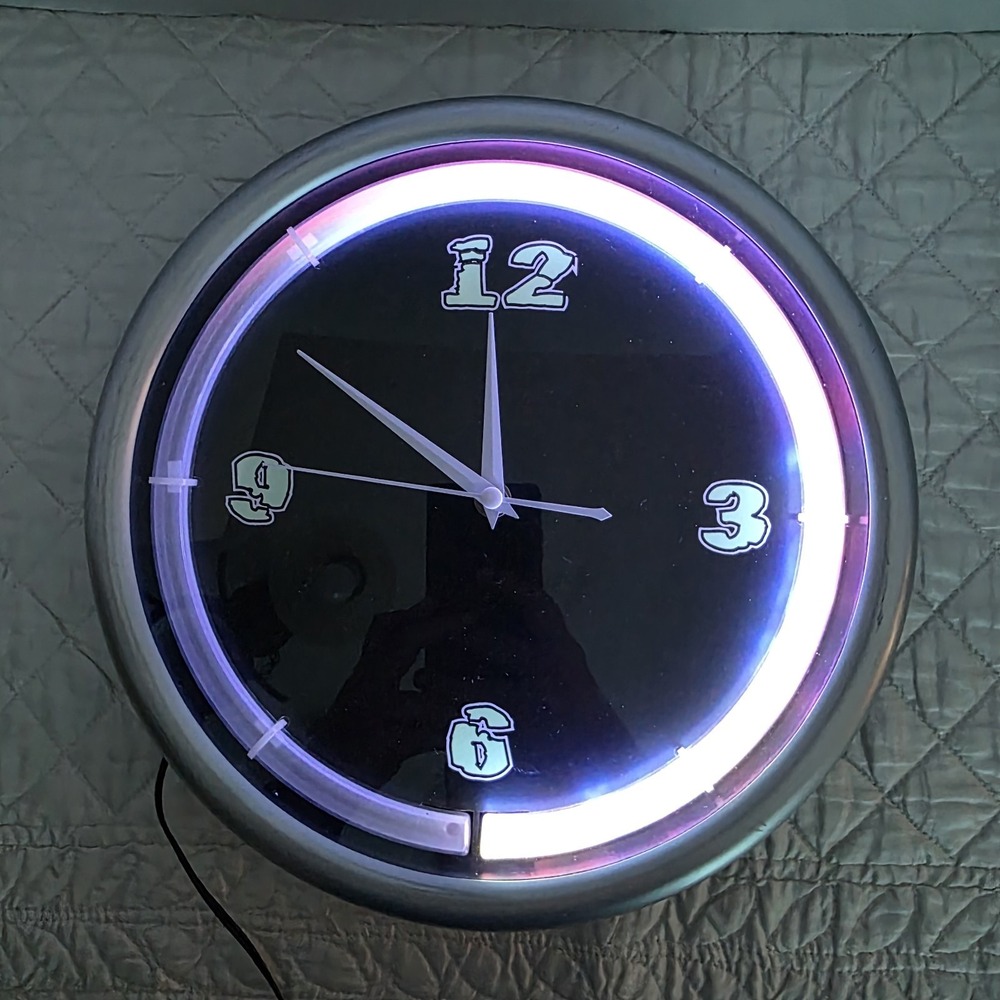 Vintage Spencer Gifts Neon Plasma Wall Clock